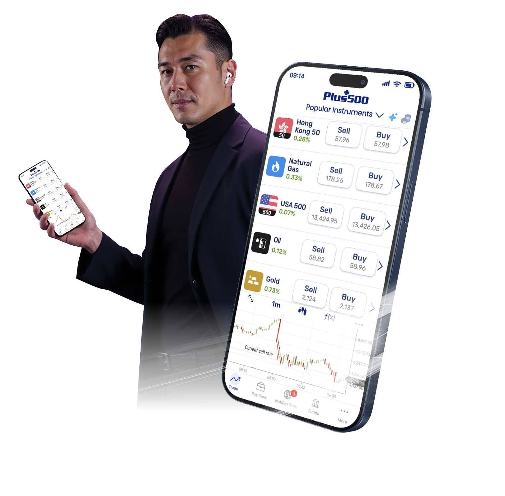 Plus500 app screenshot